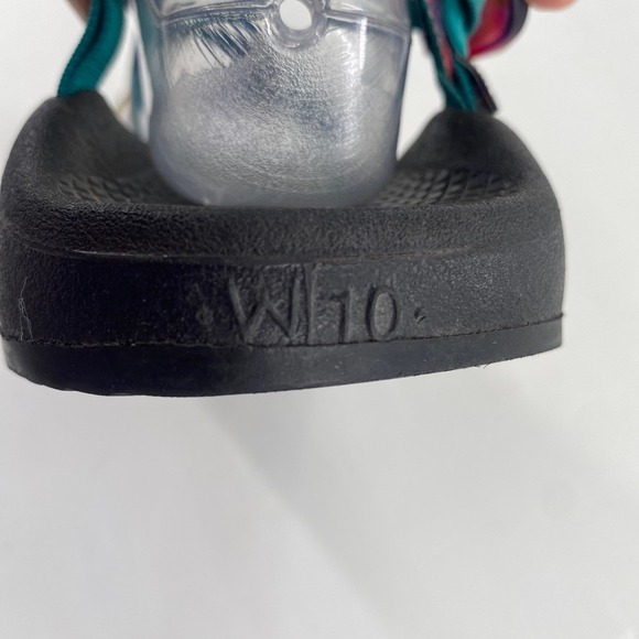 Chaco Rainbow Tie Dye Teal Strappy‎ Sandals Women's Size 10 Assembled in USA - Picture 2 of 7